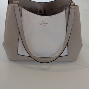 kate spade Two-Tone Beige & Cream Leather Tote